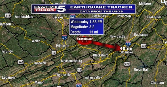 Largest earthquake virginia