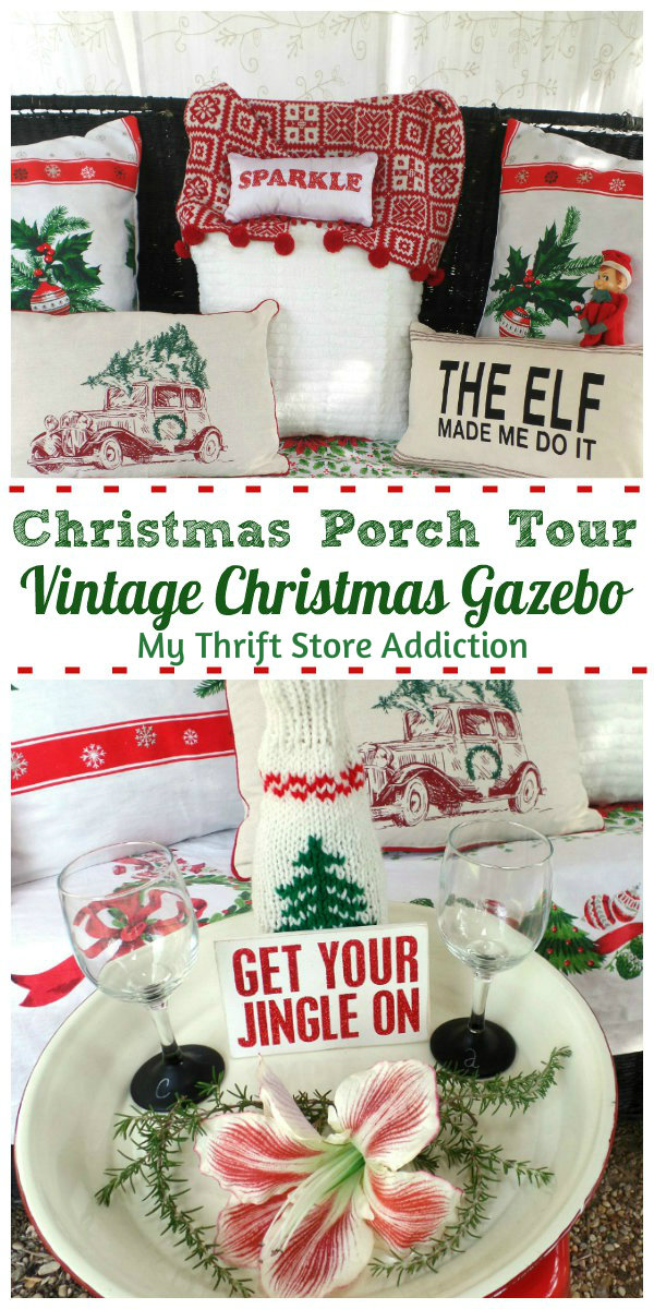 vintage gazebo Christmas porch tour