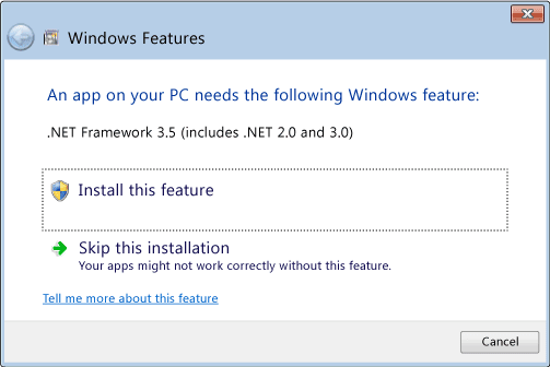 Net framework 3.5 windows 10 64 bit cmd