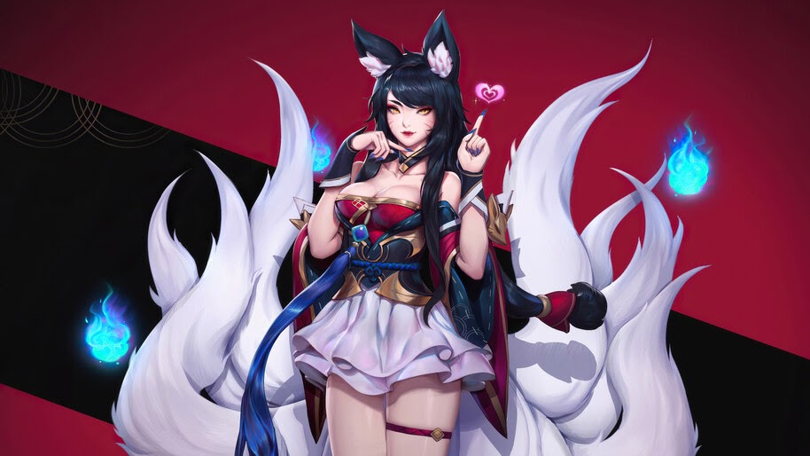 Ahri, LoL, Girl, 4K, #7.2351