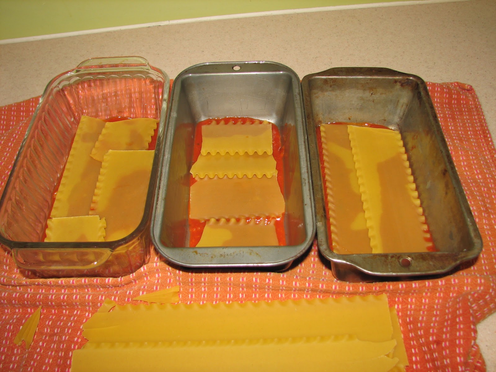 Feeding Four Easy Bread Pan Lasagna