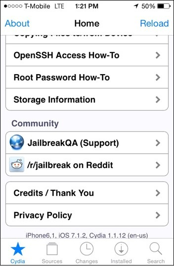 Cydia Installed and Running on iPhone, iPad & iPod Using Pangu Untethered iOS 7.1.2, 7.1.1, iOS 7.1.X Jailbreak