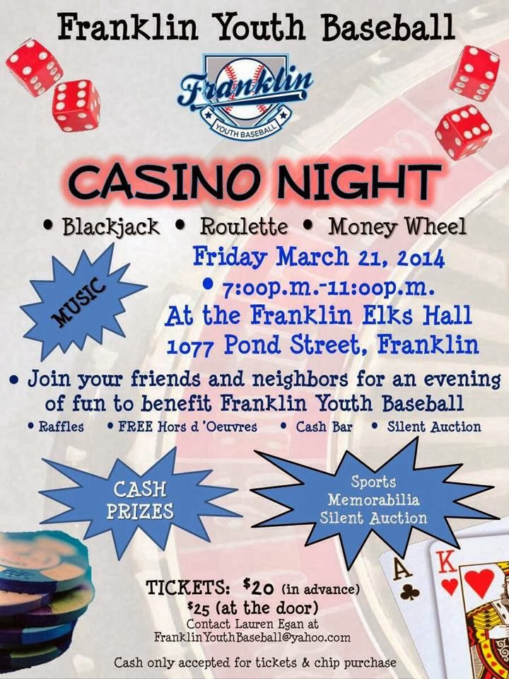 Franklin Matters Casino Night Franklin Youth Baseball Mar 21
