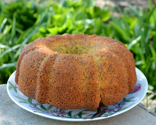 Easy Lemon Poppy Seed Cake ♥ KitchenParade.com, moist, great texture, starts with a cake mix.