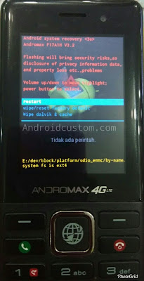 Recovey Andromax Prime Cara masuk menu Recovey Andromax Prime