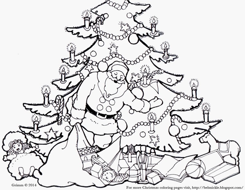 Color santa under the christmas tree Color Santa Under The Christmas Tree | Belznickle Blogspot : Color Santa Under The Christmas Tree