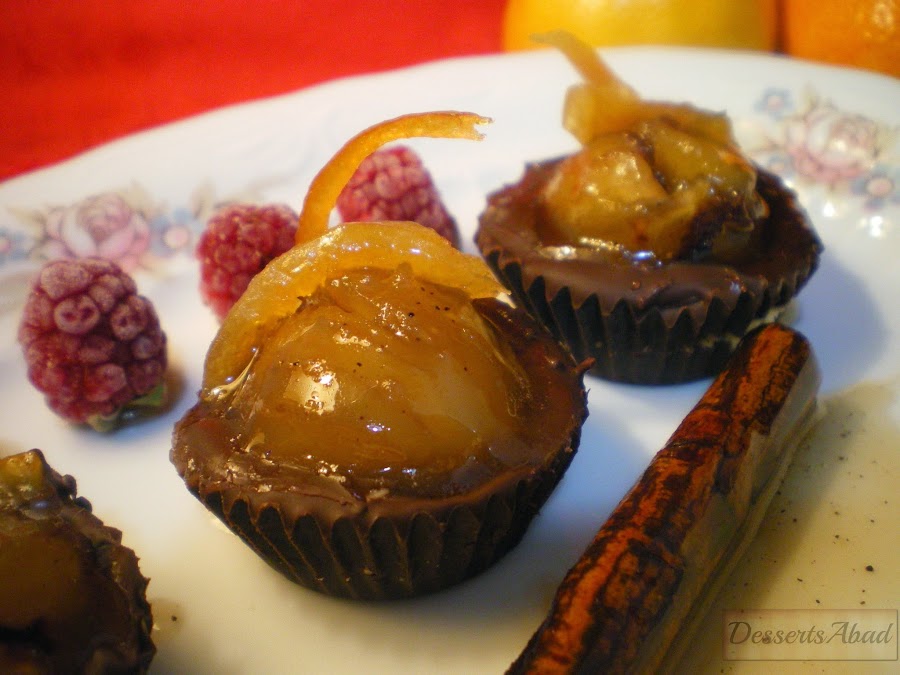 Bombones de castañas confitadas 