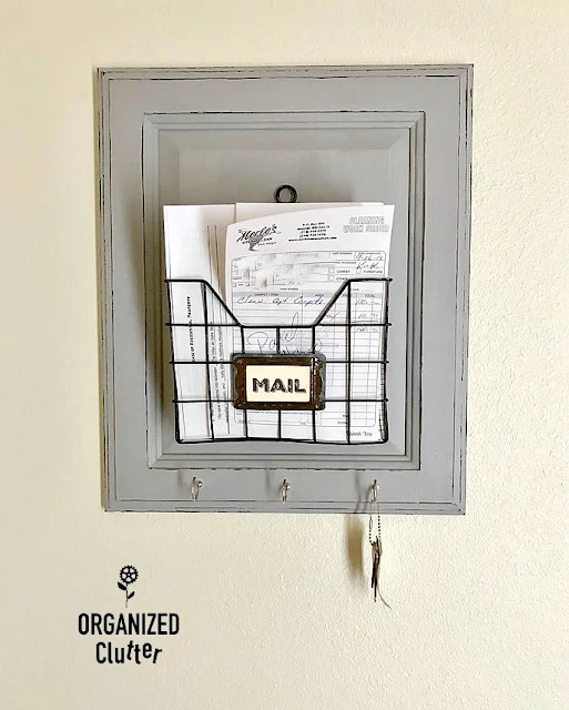 Cabinet Door Mail Organizer/Key Hooks