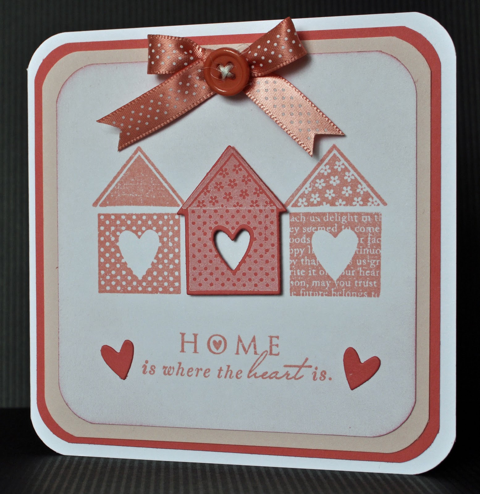 inky fingers cricut new home canvas and papertrey ink card