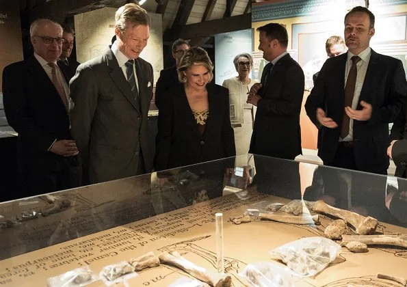 Grand Duke Henri and Grand Duchess Maria Teresa of Luxembourg attended opening of "UNexpected Treasures" exhibition exhibited at National Museum