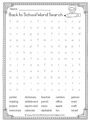 Fern Smith's Classroom Ideas Five Back to School Word Searches for a Whole Week of Fun at TeacherspayTeachers.