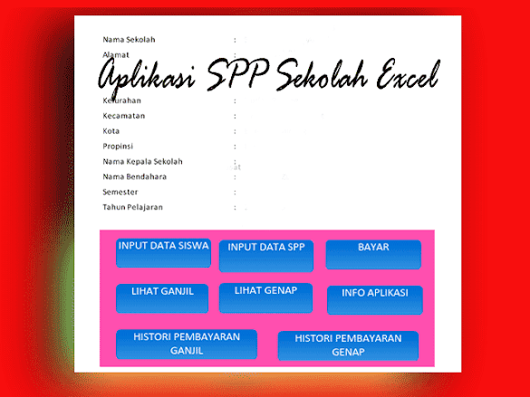 Aplikasi Pengolahan Data Spp Sekolah Format Excel.Xls