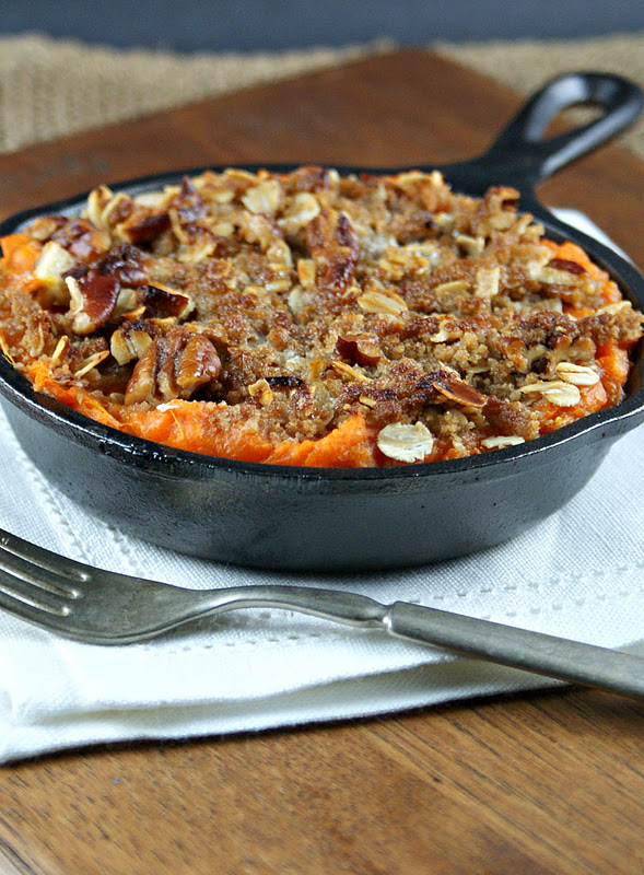 Authentic Suburban Gourmet { Brandied Yams with Pecan Crumble Topping }