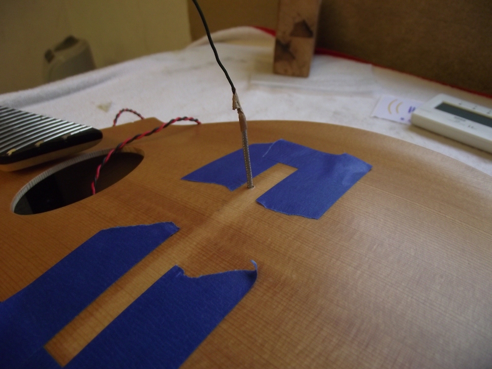 A Luthier's Blog Fitting a Headway mandolin transducer