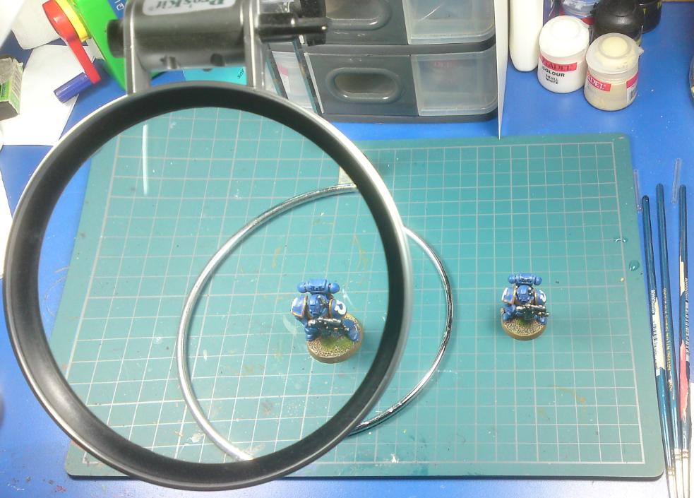 Art and Musings of a Miniature Hobbyist Using a magnifier to make