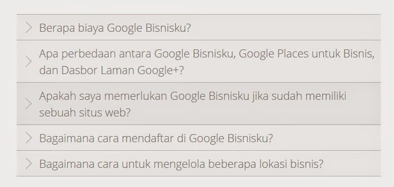 F A Q di google bisnisku