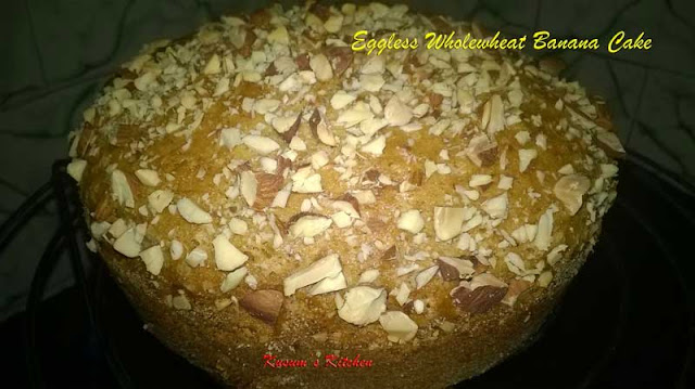 Eggless wholewheat banana cake with nuts Eggless wholewheat banana cake with nuts