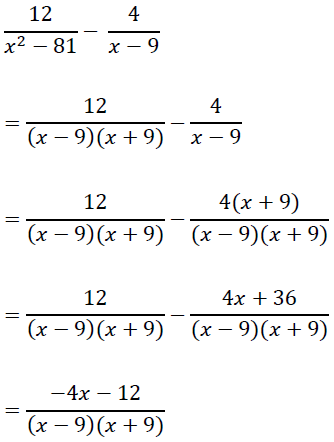 Penjumlahan Dan Pengurangan Pecahan Aljabar