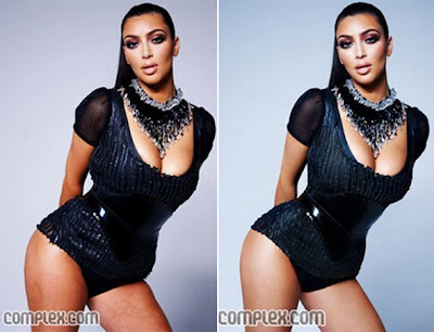Kim Kardashian tanpa photoshop