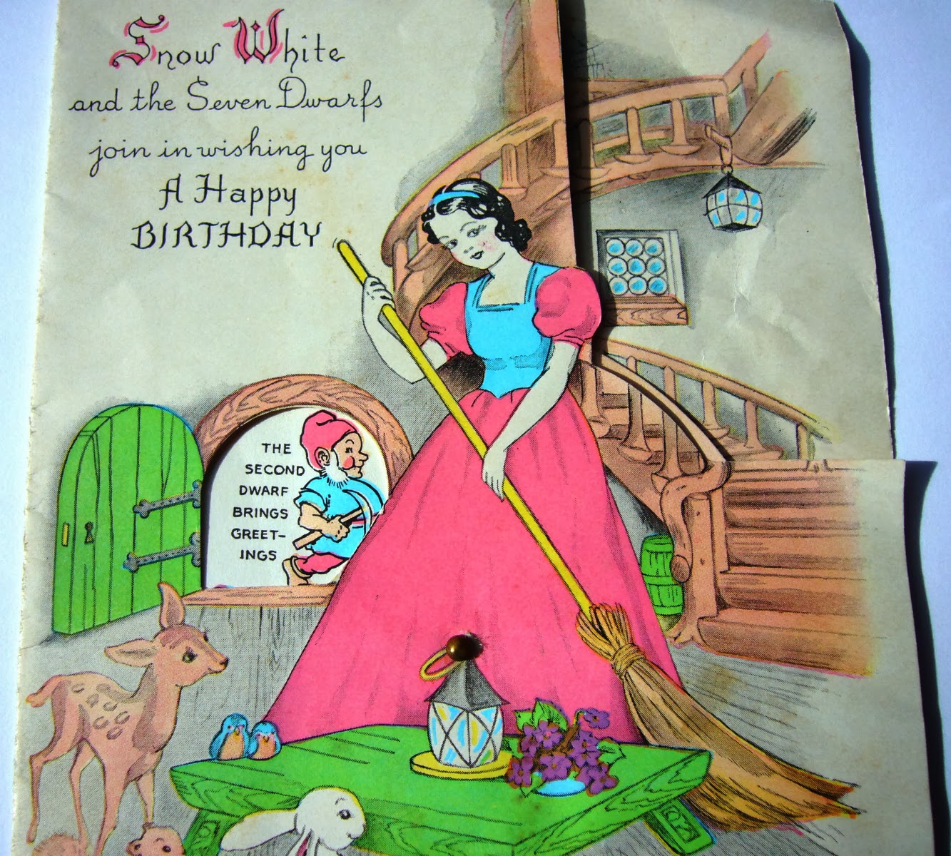 Filmic Light - Snow White Archive: 1937 Mechanical Snow White Birthday Card