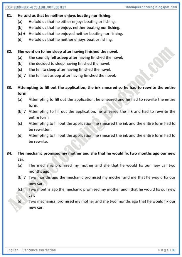 ecat-english-sentence-correction-mcqs-for-engineering-college-entry-test