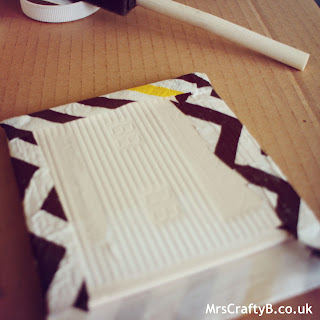 decoupage a tile coaster using a paper napkin