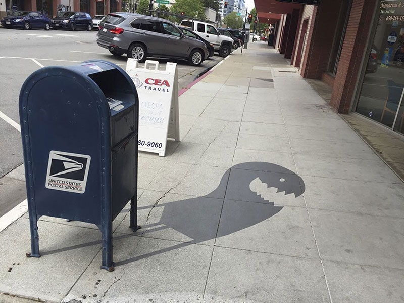 10-Mailbox-Monster-Damon-Belanger-Inventive-Surreal-Shadow-Paintings-come-Alive-www-designstack-co