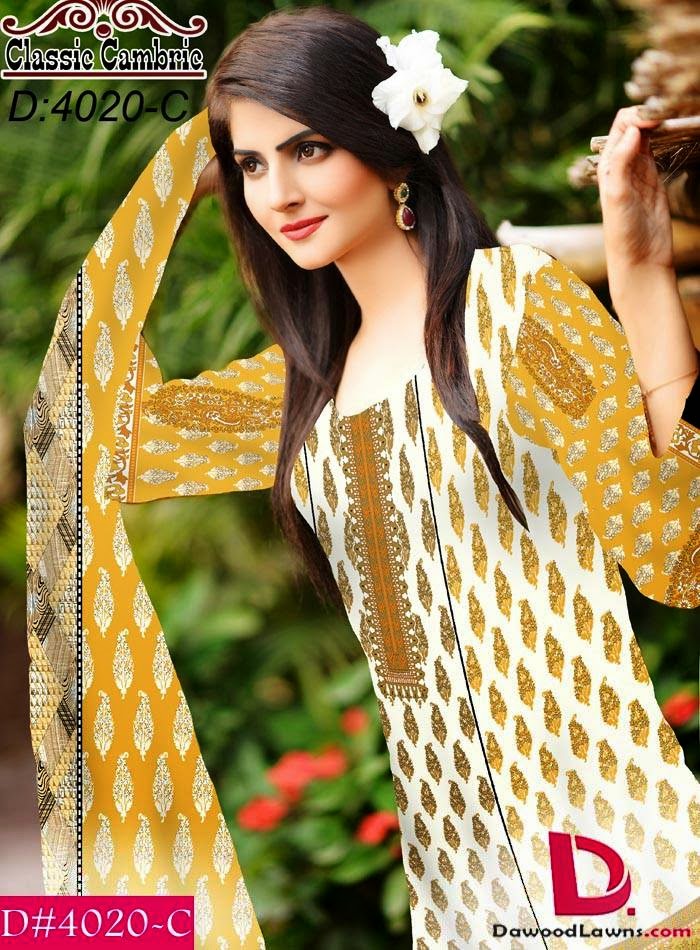 Classic Cambric Kurta Shalwar With Dupatta For Fall & Winter By Dawood