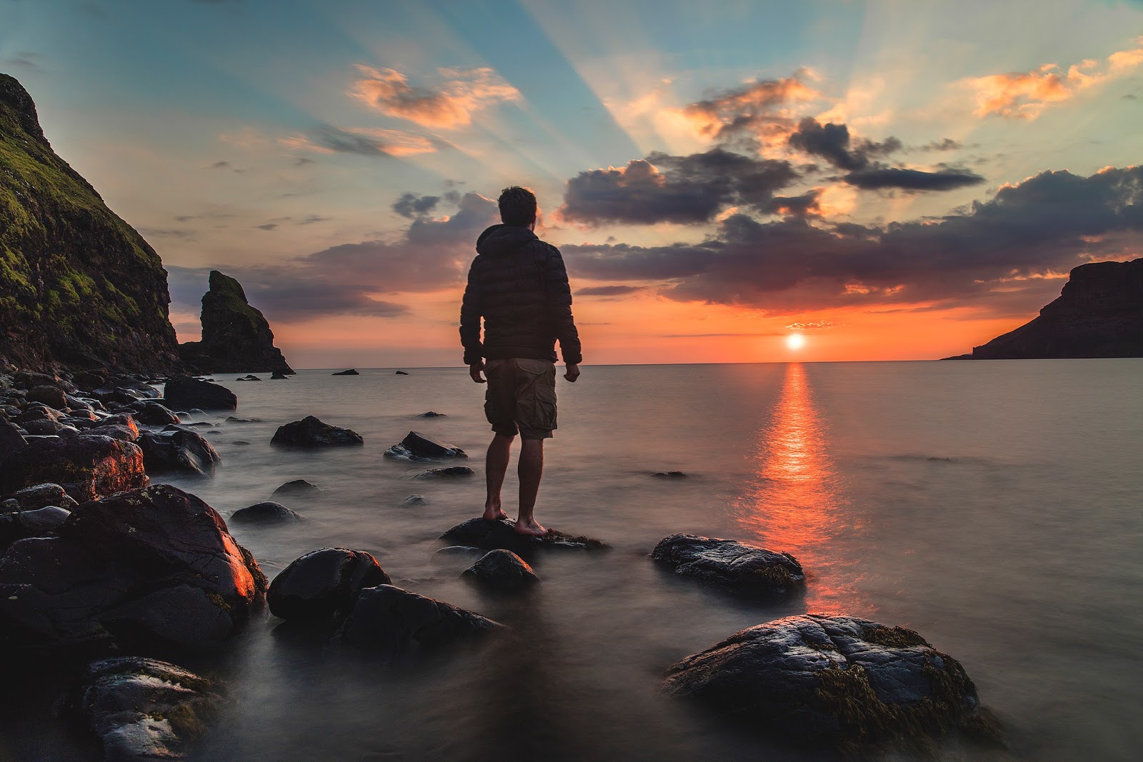 Men And Sunset