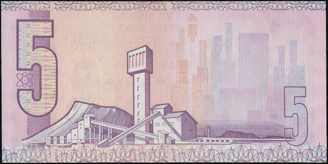 South Africa Money 5 Rand banknote 1978 Diamond mine