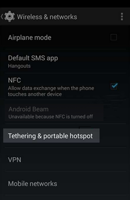 tethering & portable hotspot option tethering & portable hotspot option