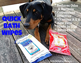 Quick Bath Wipes Help Keep Penny Clean & Fresh Smelling! Great for in between real baths, and a must for active puppies! #QuickBathWipes #LapdogCreations