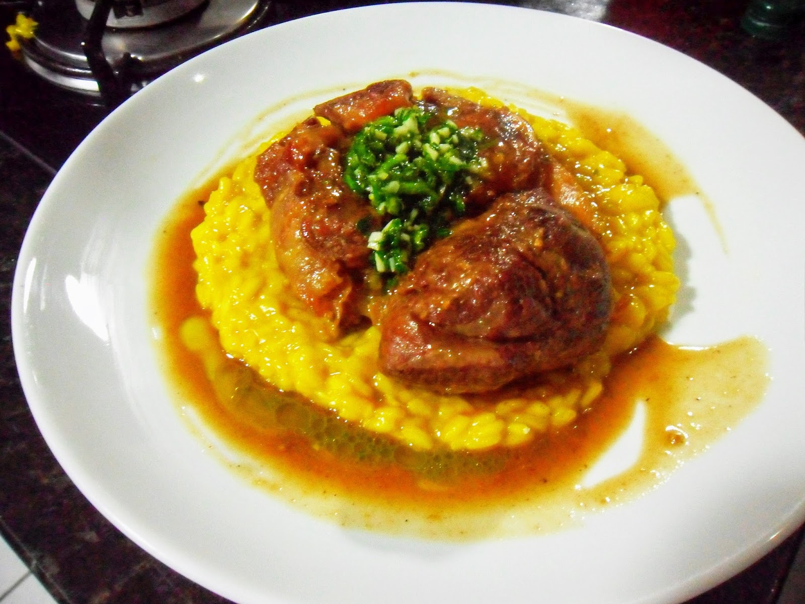 Ossobuco in Gremolata com Risoto alla Milanese