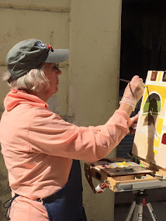 Paint in Cuba, Cuba painter, plein air invitational, Kath Schifano, Plaza Viejo, Havana Cuba art
