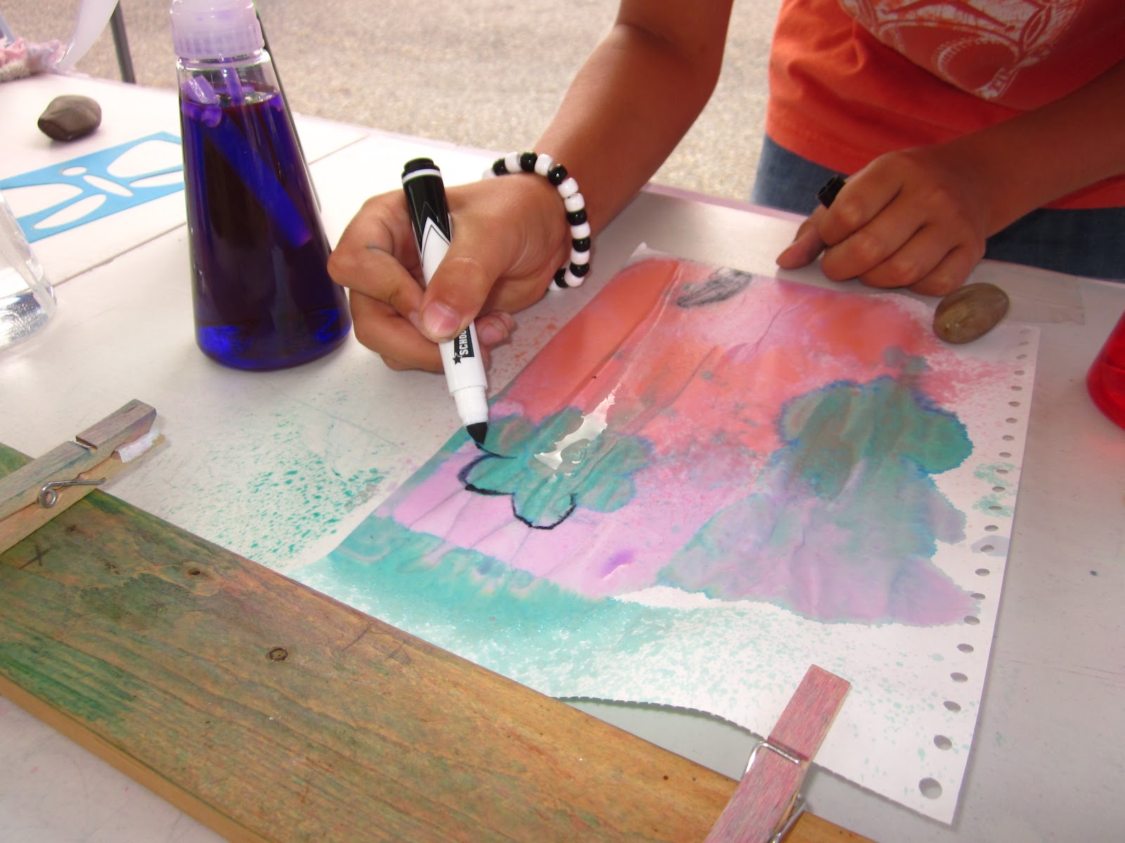 Kaleidoscope Learning Spray paint and other watercolor fun