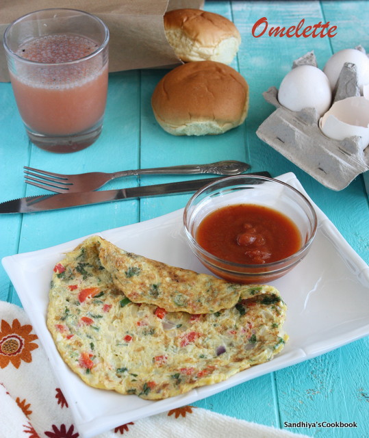 Sandhiya's Cookbook: Egg Omelette | Egg Masala Omelette | Egg Omelet
