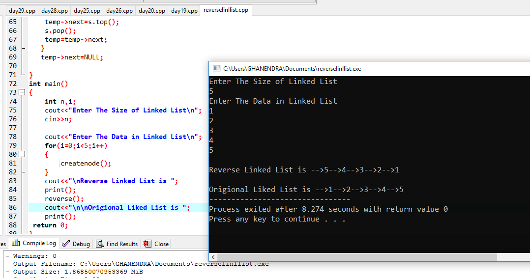 Reverse A Linked List Hacker Rank Solution In C++