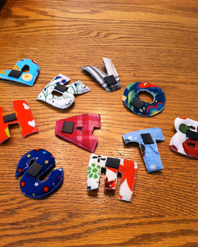 A Song of Sixpence: plush alphabet magnets - part 3: finished!