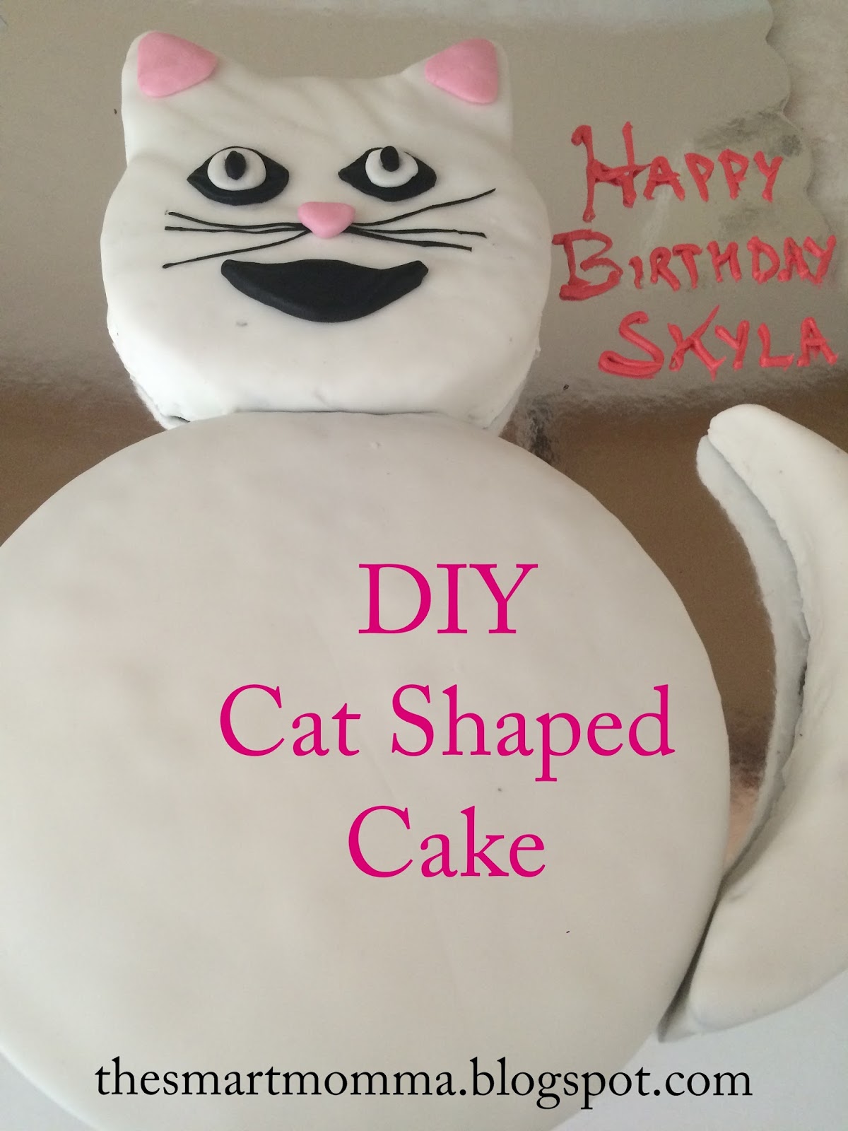 The Smart Momma Cat Shaped Cake