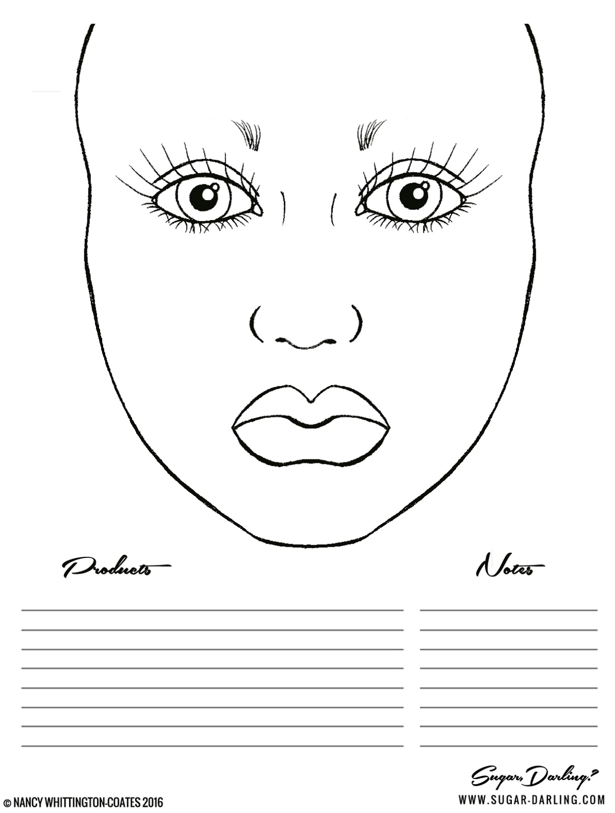Face Charts Printable Free Printable Templates