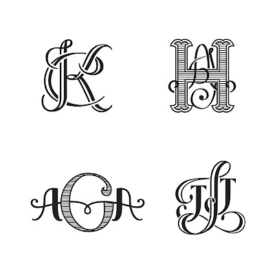 Invitations, Ink, Social Design Studio: Hand-lettered Monogram Roundup