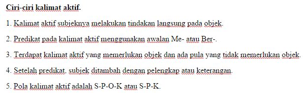 Contoh Kalimat Aktif dan Kalimat Pasif - Guru Bahasa Indonesia