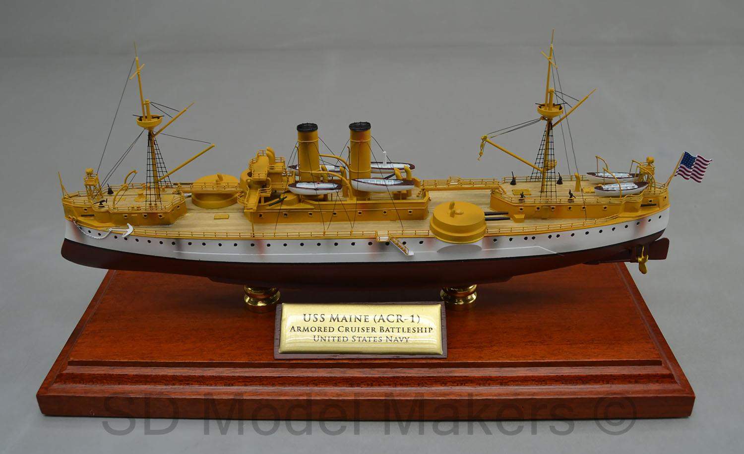 SD Model Makers Just Completed 12” Model of the USS Maine