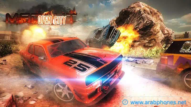 تحميل لعبة madout open city للاندرويد apk و obb