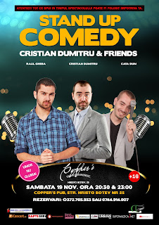 Stand-Up Comedy Sambata 19 Noiembrie Bucuresti | 2 spectacole Stand-Up Comedy Sambata 19 Noiembrie Bucuresti | 2 spectacole