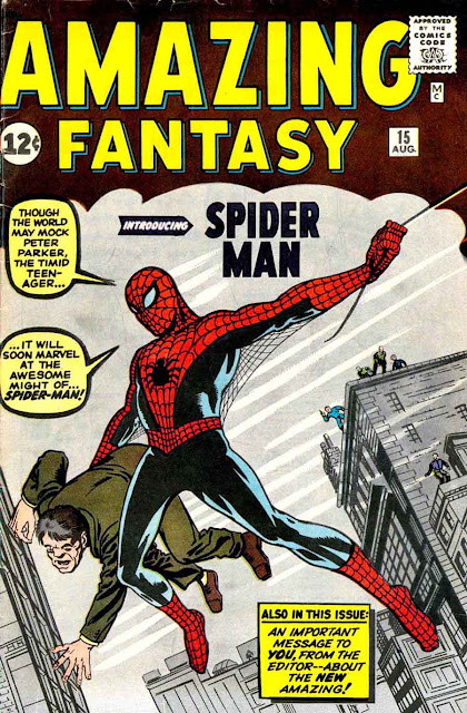 Amazing Fantasy v1 #15, 1962 marvel silver age comic book cover - 1st Spider-man Amazing Fantasy v1 #15, 1962 marvel silver age comic book cover - 1st Spider-man