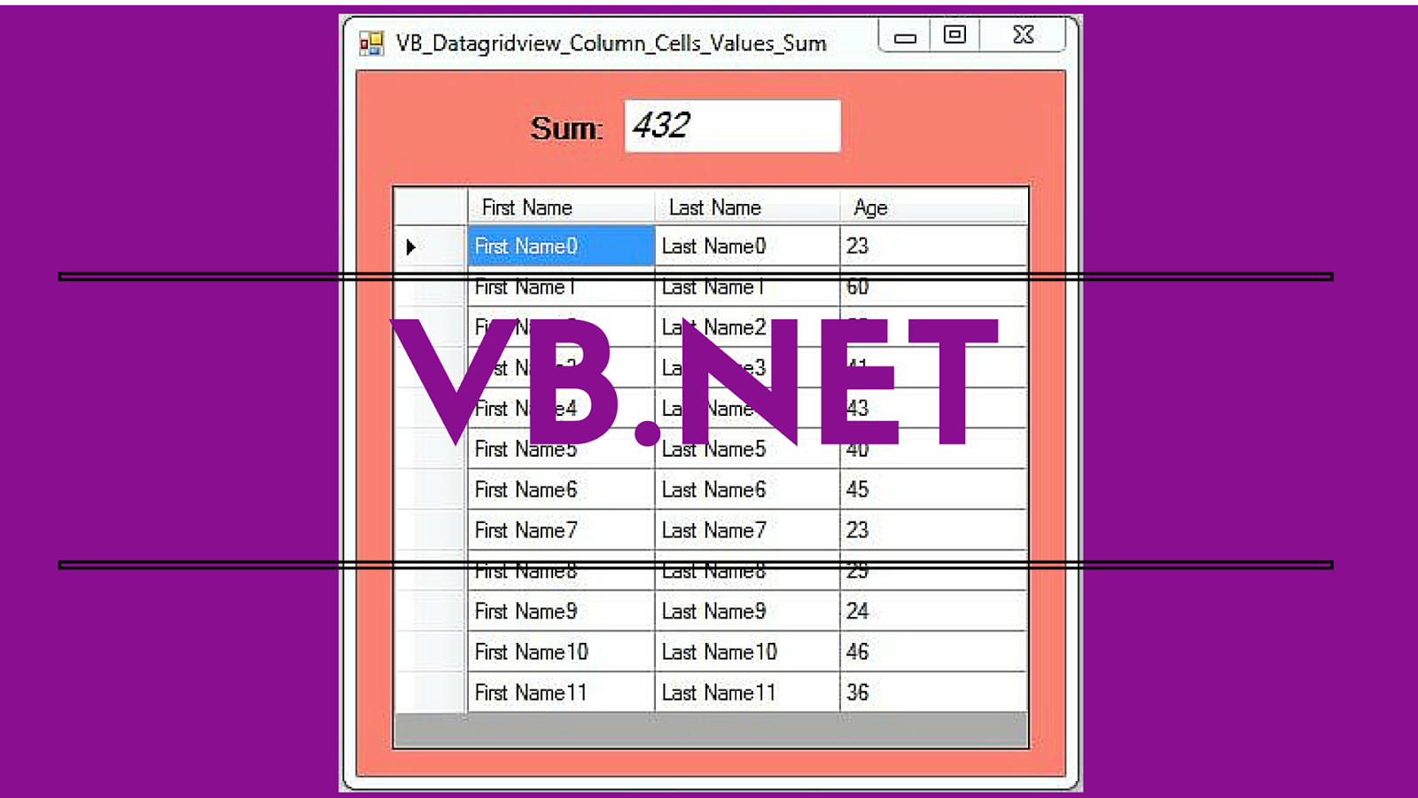 C#, JAVA,PHP, Programming ,Source Code: VB.NET - How To Get The Sum Of DataGridView Column Values Using VB NET C#, Java,Php, Programming ,Source Code: Vb.Net - How To Get The Sum Of Datagridview Column Values Using Vb Net