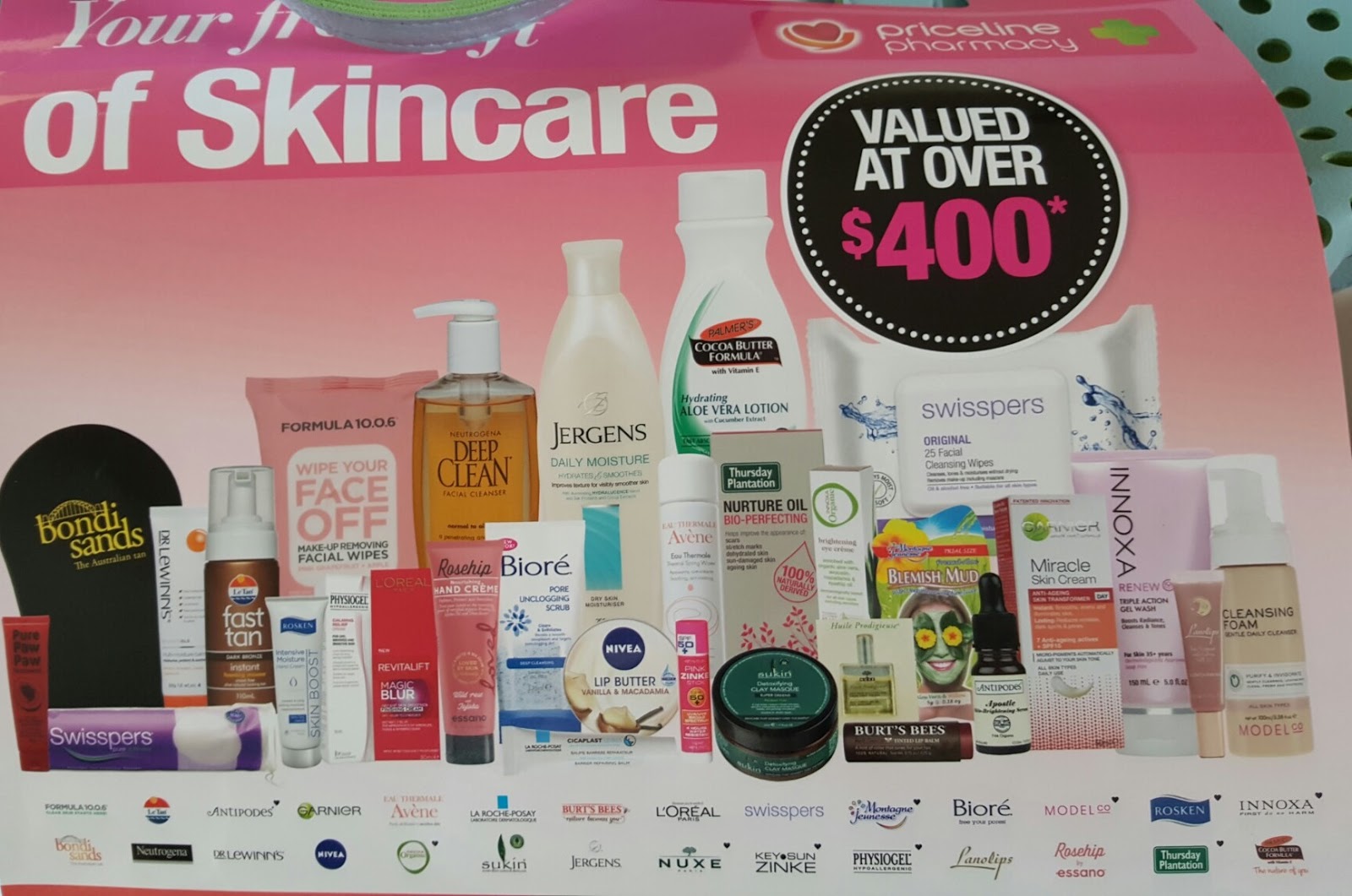 Beautifully Glossy Priceline Skincare Gift Bag