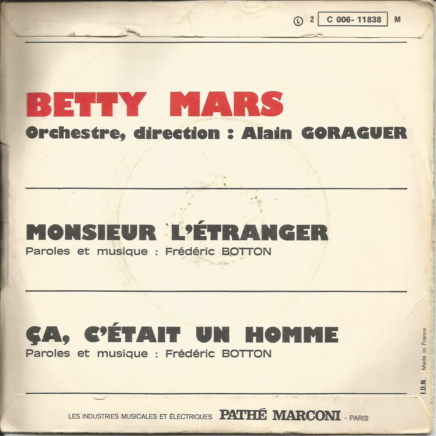 Paradis perdu.666 Betty Mars (1972)