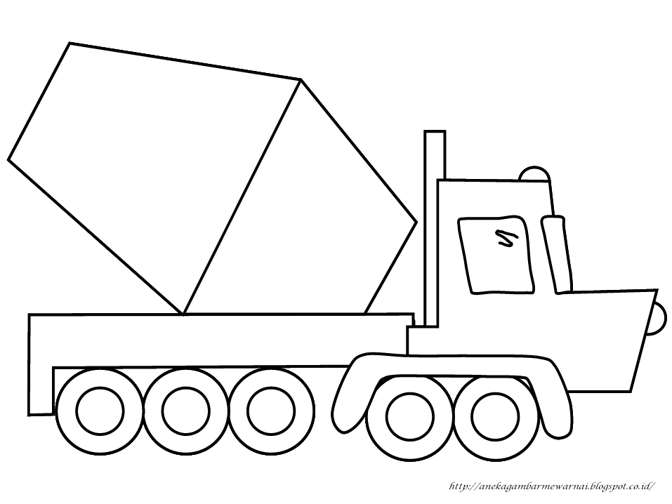  Gambar  Mewarnai Mobil  Molen Untuk Anak  PAUD dan TK 